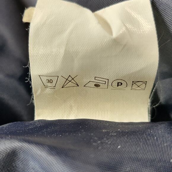 FIRST Dress Coat Womens‎ 16 Navy Double Breasted Vented Trench Career Evening - Picture 13 of 16